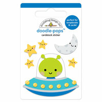 Doodlebug Design - So Much Pun Collection - Doodle-Pops - 3 Dimensional Cardstock Stickers - Out of this World