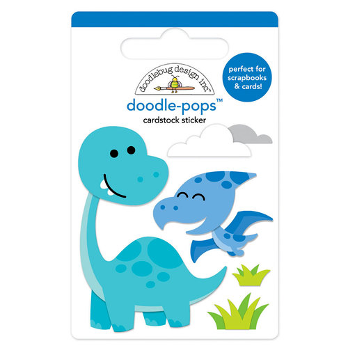 Doodlebug Design - So Much Pun Collection - Doodle-Pops - 3 Dimensional Cardstock Stickers - Dino-mite