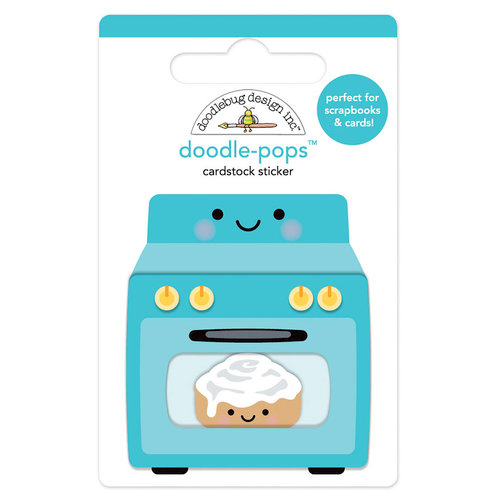 Doodlebug Design - So Much Pun Collection - Doodle-Pops - 3 Dimensional Cardstock Stickers - Baking News