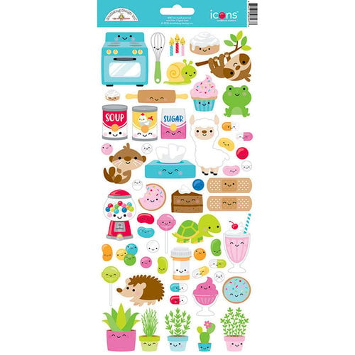 Doodlebug Design - So Much Pun Collection - Cardstock Stickers - Icons Too