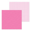Doodlebug Design - Petite Prints Collection - 12 x 12 Double Sided Paper - Floral and Graph - Bubblegum