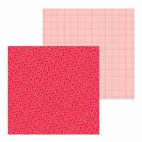 Doodlebug Design - Petite Prints Collection - 12 x 12 Double Sided Paper - Floral and Graph - Ladybug