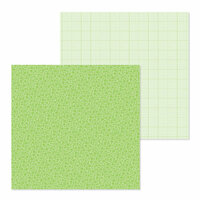 Doodlebug Design - Petite Prints Collection - 12 x 12 Double Sided Paper - Floral and Graph - Limeade