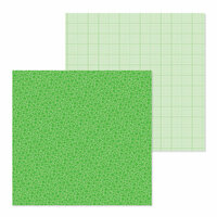 Doodlebug Design - Petite Prints Collection - 12 x 12 Double Sided Paper - Floral and Graph - Grasshopper