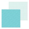 Doodlebug Design - Petite Prints Collection - 12 x 12 Double Sided Paper - Floral and Graph - Swimming Pool