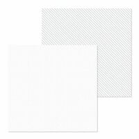 Doodlebug Design - 12 x 12 Double Sided Paper - Dots and Stripes Petite Prints - Lily White