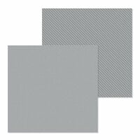 Doodlebug Design - 12 x 12 Double Sided Paper - Dots and Stripes Petite Prints - Stone Gray