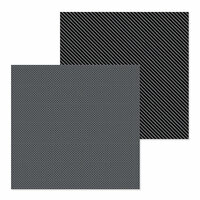 Doodlebug Design - Petite Prints Collection - 12 x 12 Double Sided Paper - Dot and Stripe - Beetle Black