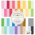 Doodlebug Design - Petite Prints Collection - 12 x 12 Paper Pack - Floral and Graph - Rainbow