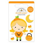 Doodlebug Design - Pumpkin Party Collection - Halloween - Doodle-Pops - 3 Dimensional Cardstock Stickers - Little Pumpkin