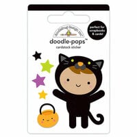 Doodlebug Design - Pumpkin Party Collection - Halloween - Doodle-Pops - 3 Dimensional Cardstock Stickers - Cute Kitty