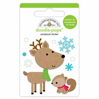 Doodlebug Design - Christmas Town Collection - Doodle-Pops - 3 Dimensional Cardstock Stickers - Dear Friends