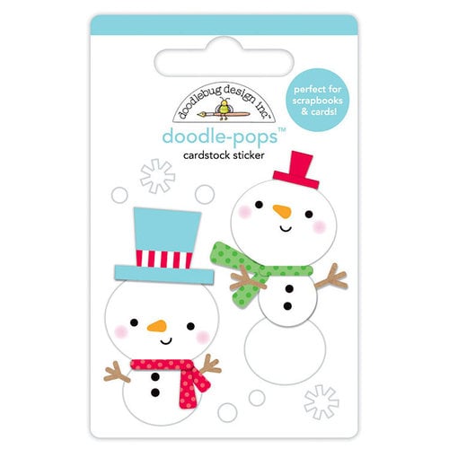 Doodlebug Design - Christmas Town Collection - Doodle-Pops - 3 Dimensional Cardstock Stickers - Snow Buddies