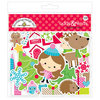 Doodlebug Design - Christmas Town Collection - Odds and Ends - Die Cut Cardstock Pieces