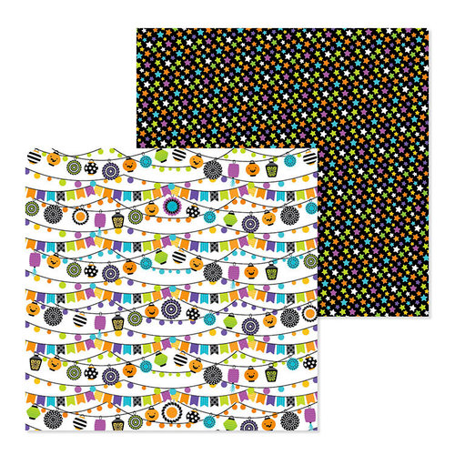Doodlebug Design - Pumpkin Party Collection - Halloween - 12 x 12 Double Sided Paper - Pumpkin Party