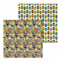 Doodlebug Design - Pumpkin Party Collection - Halloween - 12 x 12 Double Sided Paper - Costume Party
