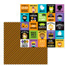 Doodlebug Design - Pumpkin Party Collection - Halloween - 12 x 12 Double Sided Paper - Fun House