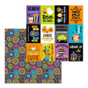 Doodlebug Design - Pumpkin Party Collection - Halloween - 12 x 12 Double Sided Paper - Party Pinwheels