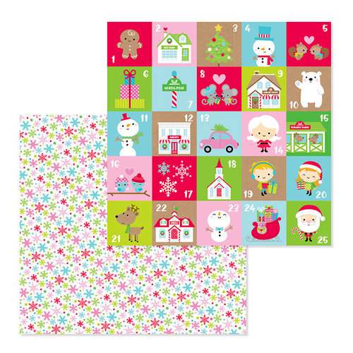 Doodlebug Design - Christmas Town Collection - 12 x 12 Double Sided Paper - Festive Flurry