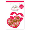 Doodlebug Design - French Kiss Collection - Doodle-Pops - 3 Dimensional Cardstock Stickers - Sweetheart