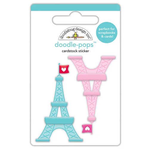 Doodlebug Design - French Kiss Collection - Doodle-Pops - 3 Dimensional Cardstock Stickers - Tower of Love