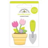 Doodlebug Design - Simply Spring Collection - Doodle-Pops - 3 Dimensional Cardstock Stickers - Green Thumb