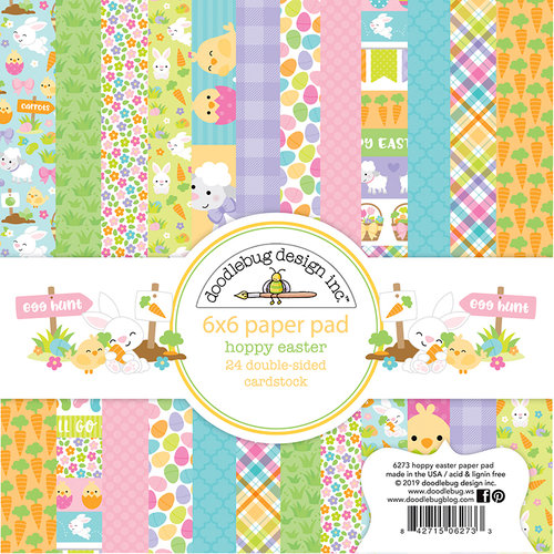 Doodlebug Design - Hoppy Easter Collection - 6 x 6 Paper Pad