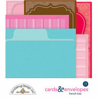 Doodlebug Design - French Kiss Collection - Create-A-Card - Cards and Envelopes - Assortment