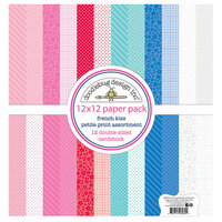 Doodlebug Design - French Kiss Collection - 12 x 12 Paper Pack - Petite Print Assortment