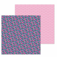 Doodlebug Design - French Kiss Collection - 12 x 12 Double Sided Paper - Les Fleurs