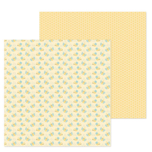 Doodlebug Design - Simply Spring Collection - 12 x 12 Double Sided Paper - Bee Happy