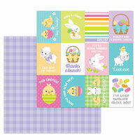 Doodlebug Design - Hoppy Easter Collection - 12 x 12 Double Sided Paper - Sunday Dress