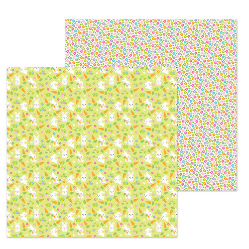 Doodlebug Design - Hoppy Easter Collection - 12 x 12 Double Sided Paper - Bunny Babies