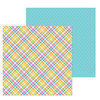 Doodlebug Design - Hoppy Easter Collection - 12 x 12 Double Sided Paper - Jellybean Plaid