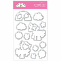 Doodlebug Design - Lots O Luck Collection - Metal Dies - Rainbows and Unicorns
