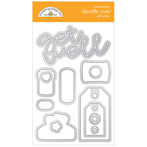 Doodlebug Design - So Much Pun Collection - Doodle Cuts - Metal Dies - Pill Better