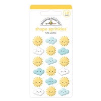 Doodlebug Design - I Heart Travel - Stickers - Sprinkles - Self Adhesive Enamel Shapes - Hello Sunshine