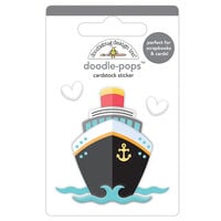 Doodlebug Design - I Heart Travel - Doodle-Pops - 3 Dimensional Cardstock Stickers - Bon Voyage