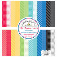 Doodlebug Design - School Days Collection - 12 x 12 Paper Pack - Petite Print Assortment