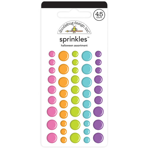 Doodlebug Design - Candy Carnival Collection - Sprinkles - Self Adhesive Enamel Shapes - Halloween Assortment