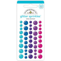 Doodlebug Design - Winter Wonderland Collection - Glitter Sprinkles - Self Adhesive Enamel Dots - Winter Assortment