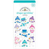 Doodlebug Design - Winter Wonderland Collection - Stickers - Sprinkles - Self Adhesive Enamel Shapes - Snow Family