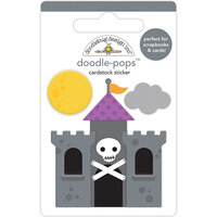 Doodlebug Design - Halloween - Candy Carnival Collection - Doodle-Pops - 3 Dimensional Cardstock Stickers - Dracula's Castle
