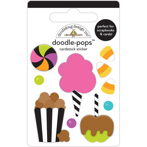 Doodlebug Design - Candy Carnival Collection - Doodle-Pops - 3 Dimensional Cardstock Stickers - Candy Carnival