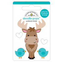 Doodlebug Design - Winter Wonderland Collection - Doodle-Pops - 3 Dimensional Cardstock Stickers - Bruce