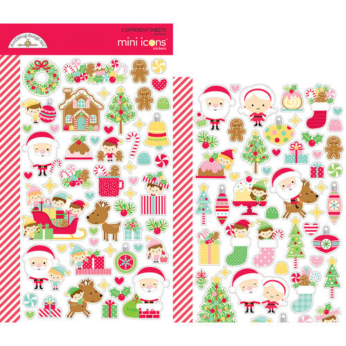 Doodlebug Design - Christmas Magic Collection - Cardstock Stickers - Mini Icons