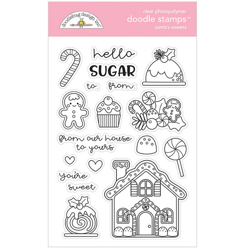 Doodlebug Design - Christmas Magic Collection - Clear Photopolymer Stamps - Santa's Sweets