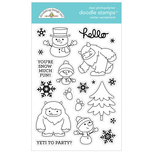 Doodlebug Design - Winter Wonderland Collection - Clear Photopolymer Stamps