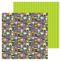 Doodlebug Design - Halloween - Candy Carnival Collection - 12 x 12 Double-Sided Paper - Costume Contest