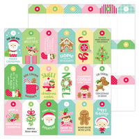 Doodlebug Design - Christmas Magic Collection - 12 x 12 Double Sided Paper - Christmas Tags
